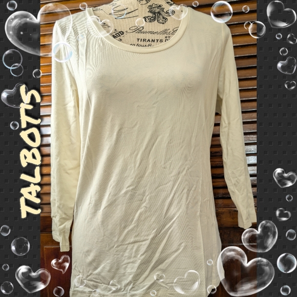 NWT Talbot's Quarter Sleeve Top - Picture 1 of 14